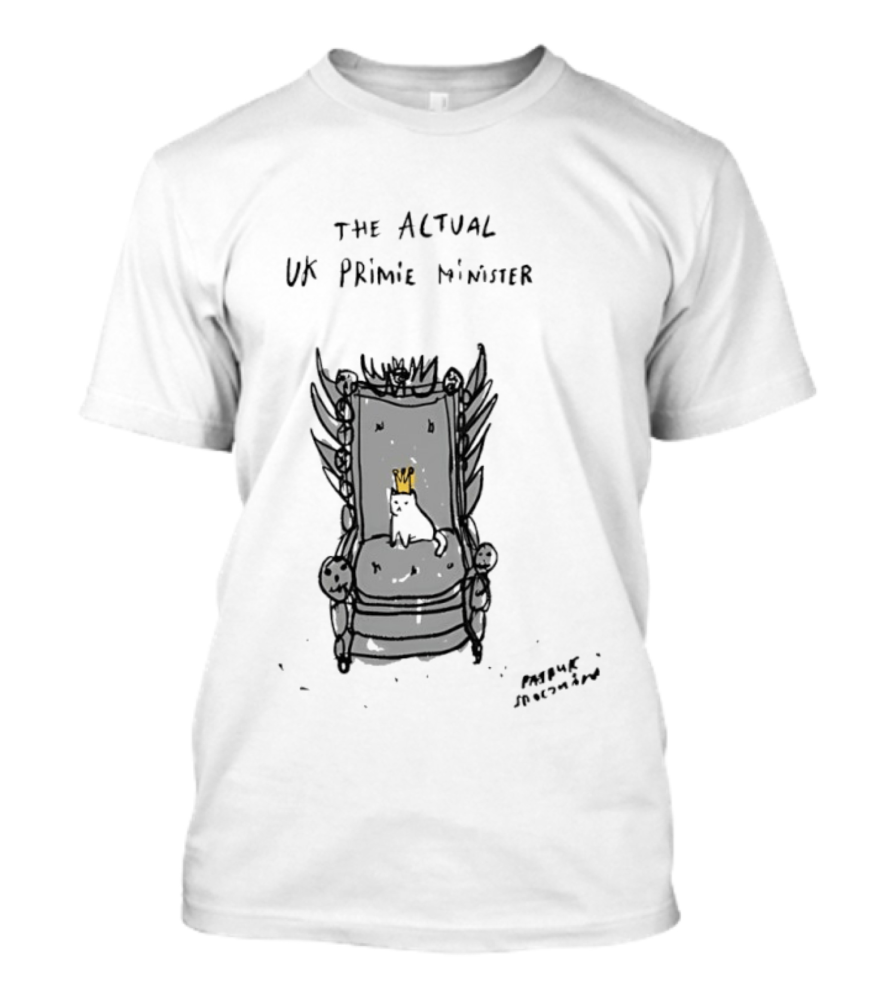 The Actual UK Prime Minister King Of Cat Throne Andrew Stevenson T-Shirt