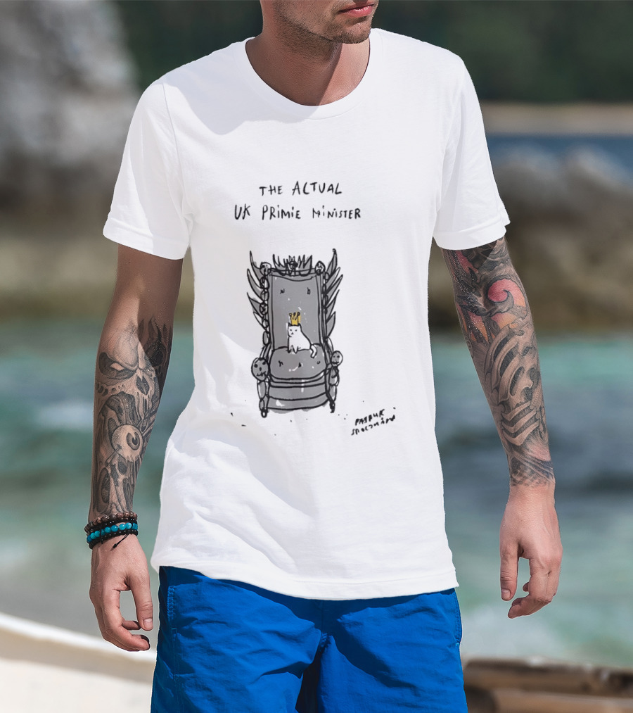 The Actual UK Prime Minister King Of Cat Throne Andrew Stevenson T-Shirt