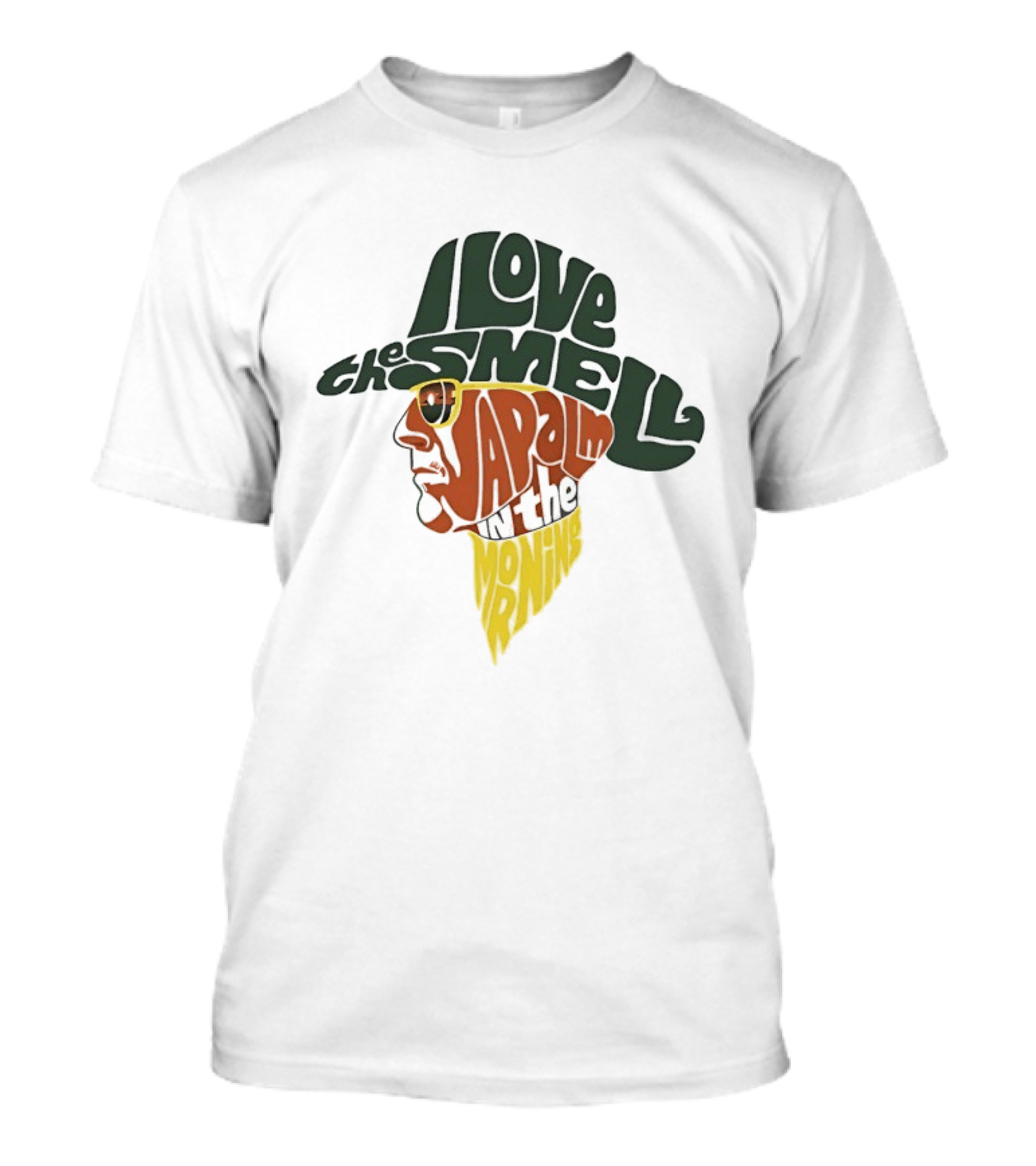 I Love The Smell Of Napalm In The Morning Cowboy Head Shape T-Shirt
