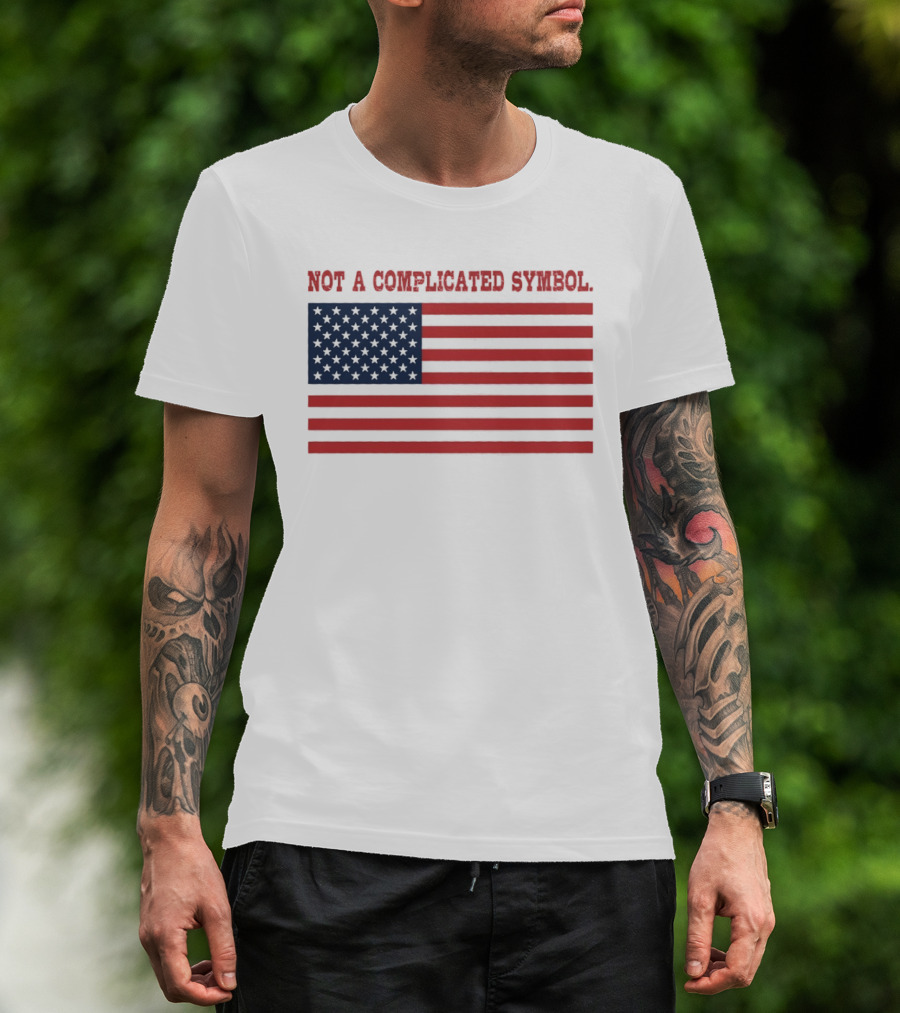 Not A Complicated Symbol United States Flag T-Shirt