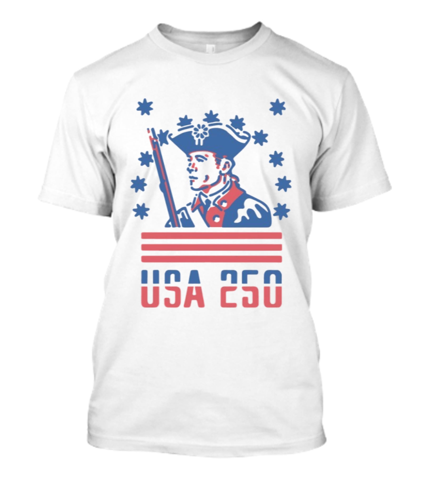 USA 250 American Revolutionary War Soldier Stars And Stripes T-Shirt