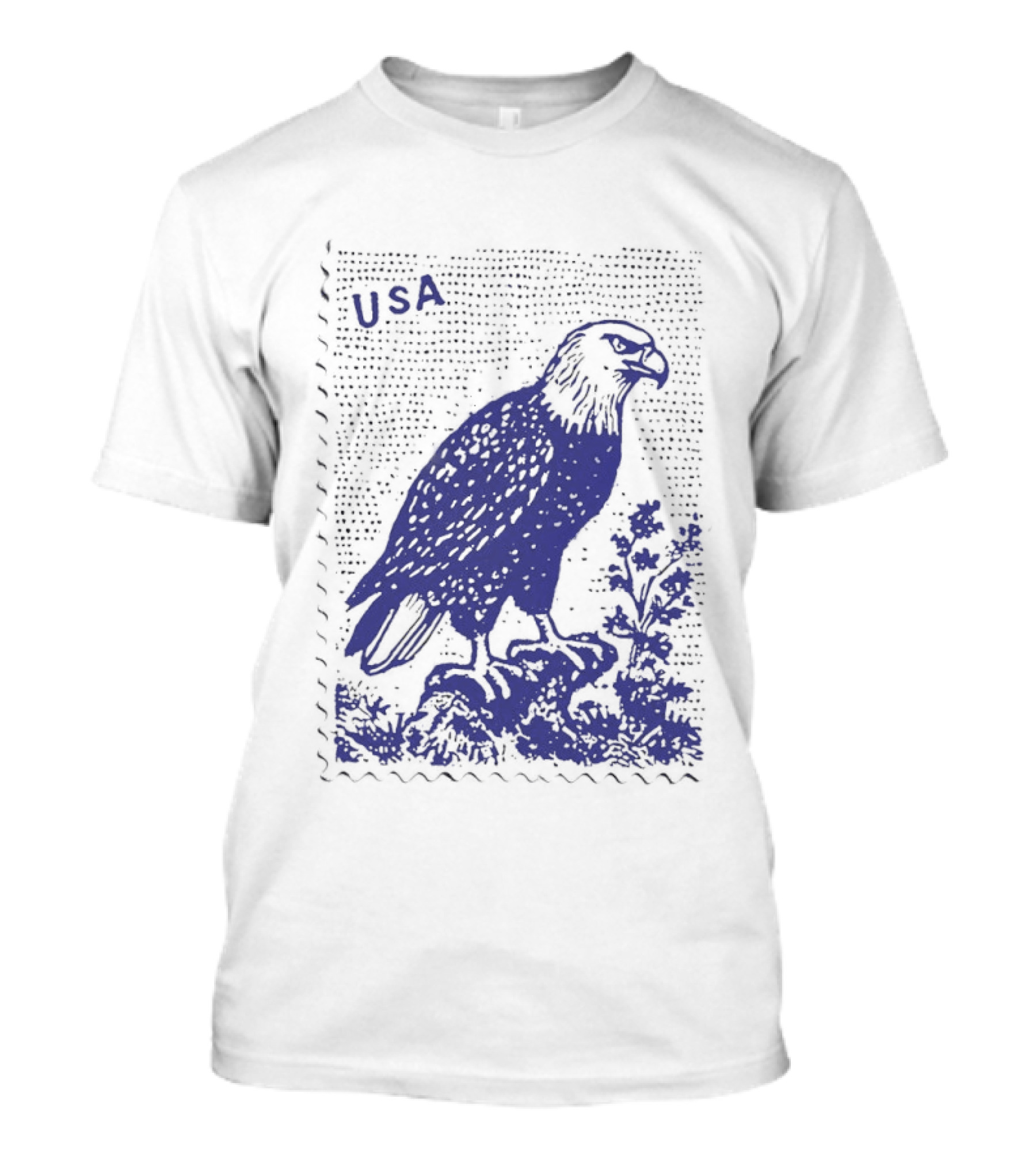 USA Bald Eagle Stamp Patriotic T-Shirt