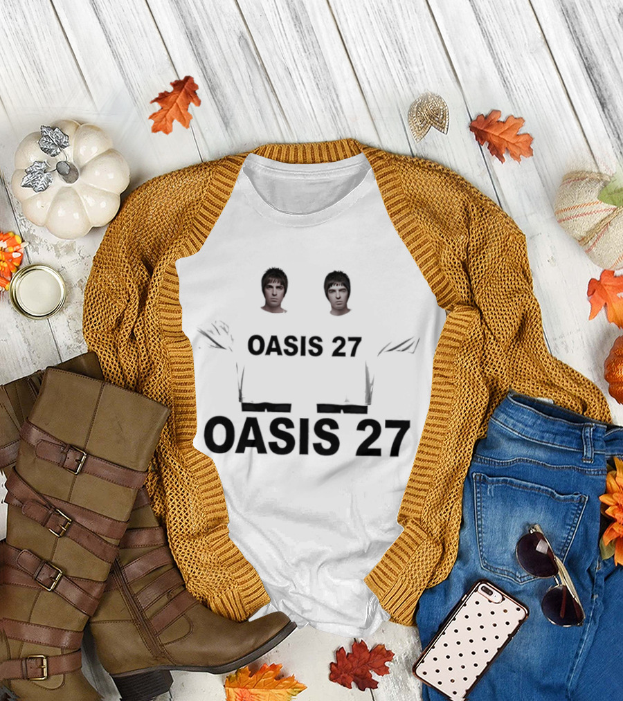 Oasis 27 Two Men Faces T-Shirt