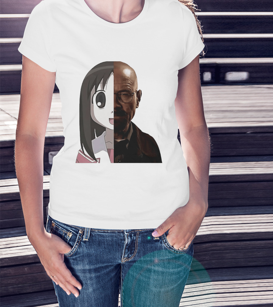 Walter White And Ayumu Kasuga Half Face Combo T-Shirt