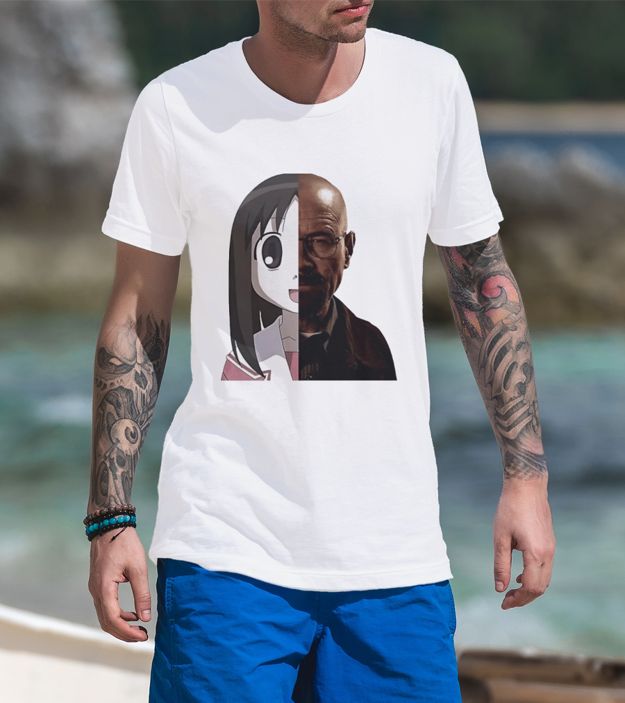 Walter White And Ayumu Kasuga Half Face Combo T-Shirt