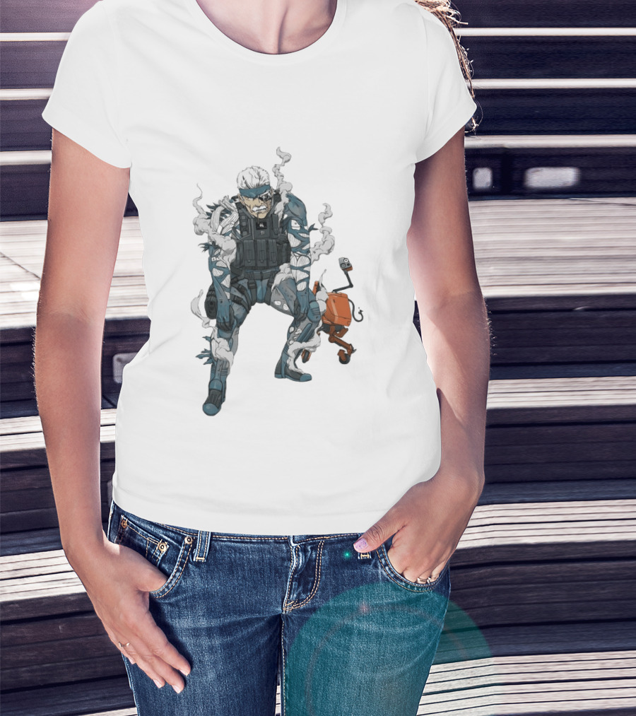 Metal Gear Solid Old Snake Konami Stealth Action Duo T-Shirt