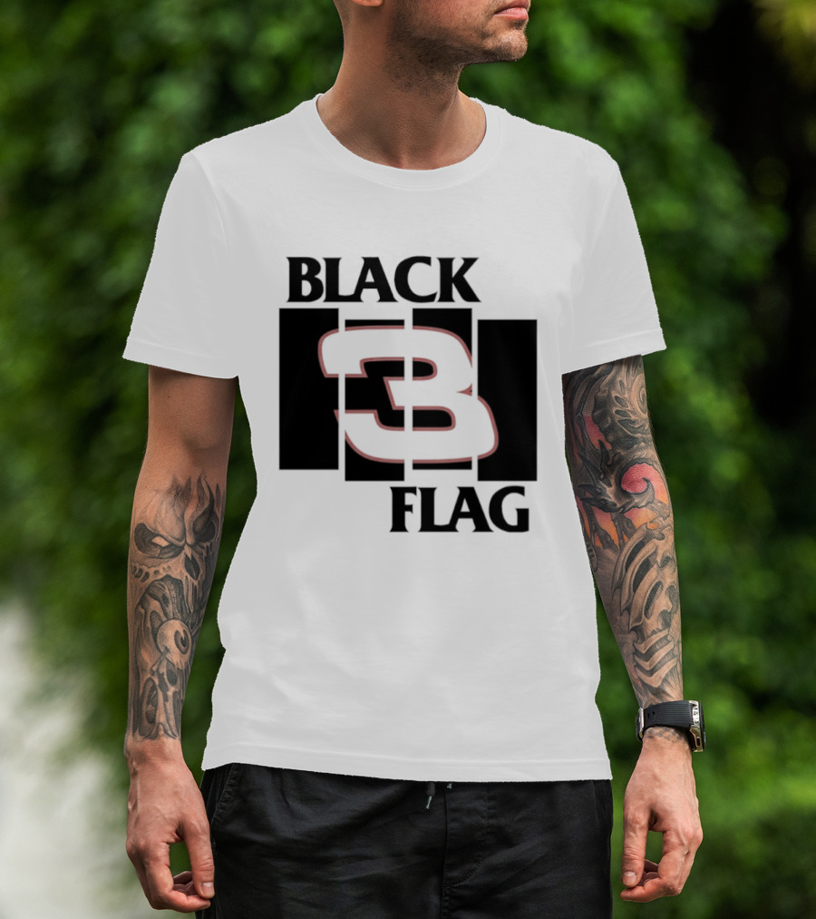 Black 3 Flag T-Shirt