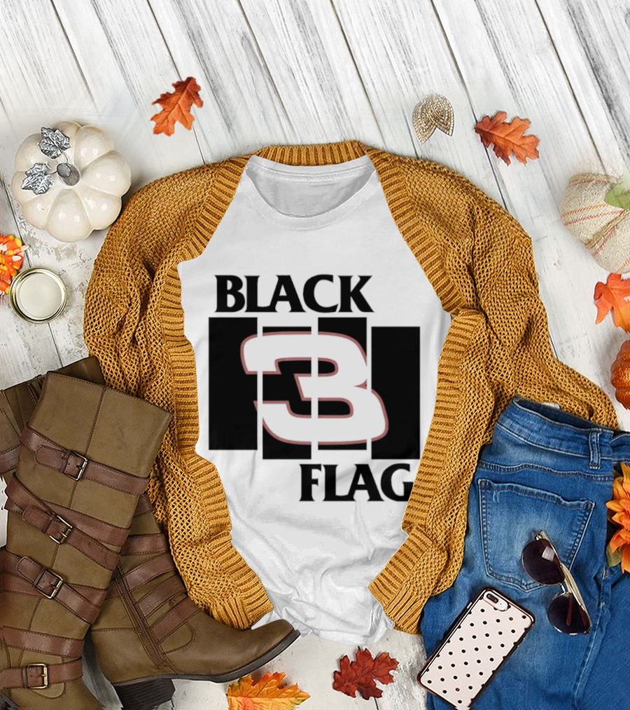 Black 3 Flag T-Shirt
