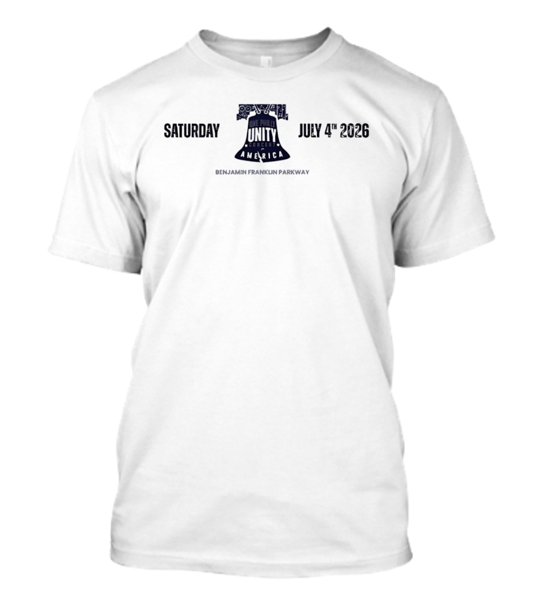 Philadelphia Phillies One Philly Unity Concert July 4th 2026 Benjamin Franklin Parkway T-Shirt