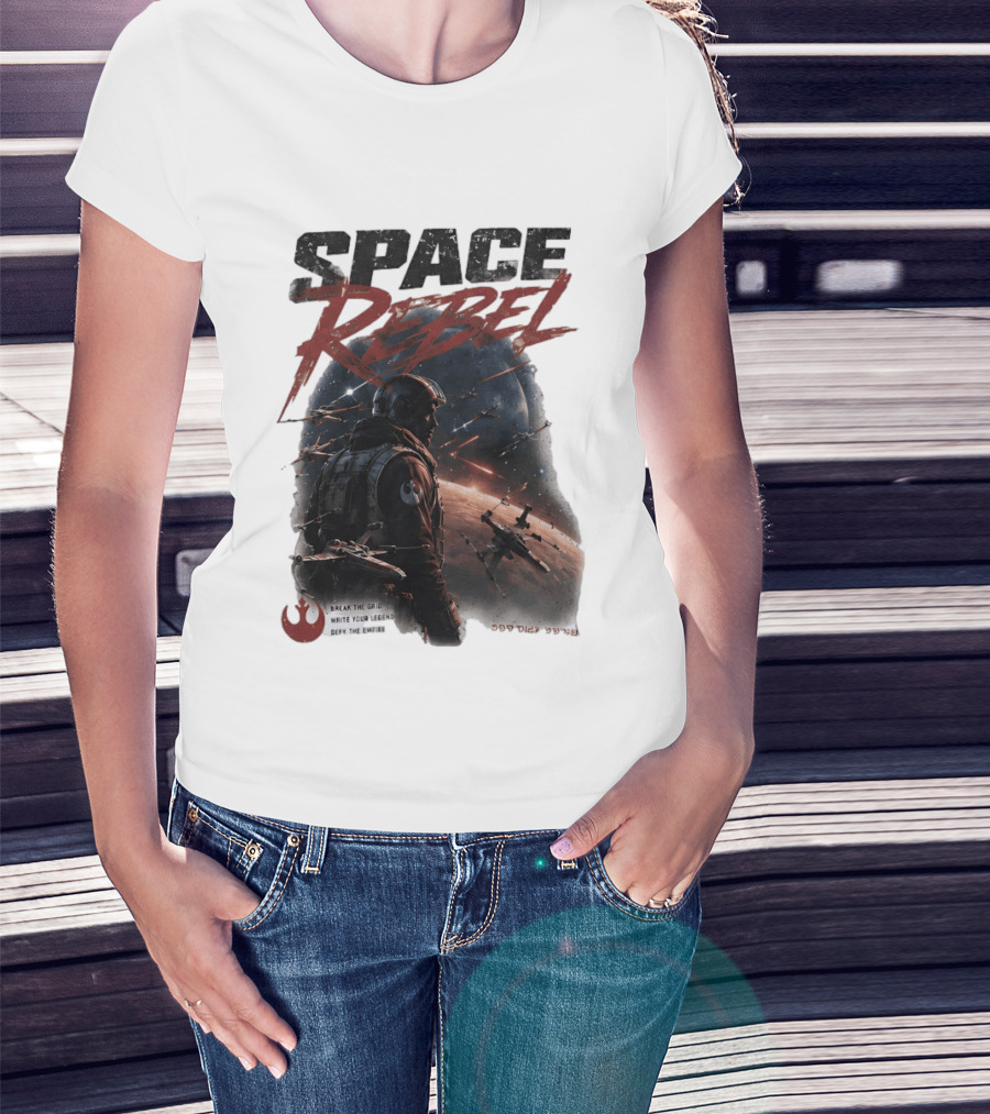 Space Rebel Break The Grid Write Your Legend Defy The Empire T-Shirt