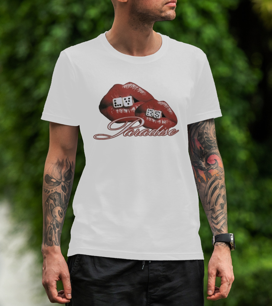Isaiah Falls LVRS Paradise Red Lips Dice T-Shirt