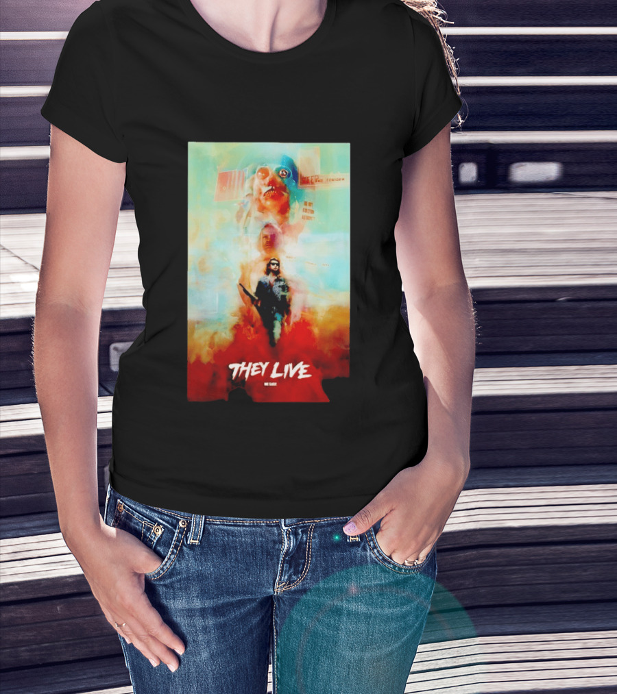 They Live John Nada Sci Fi Surreal Movie Film T-Shirt