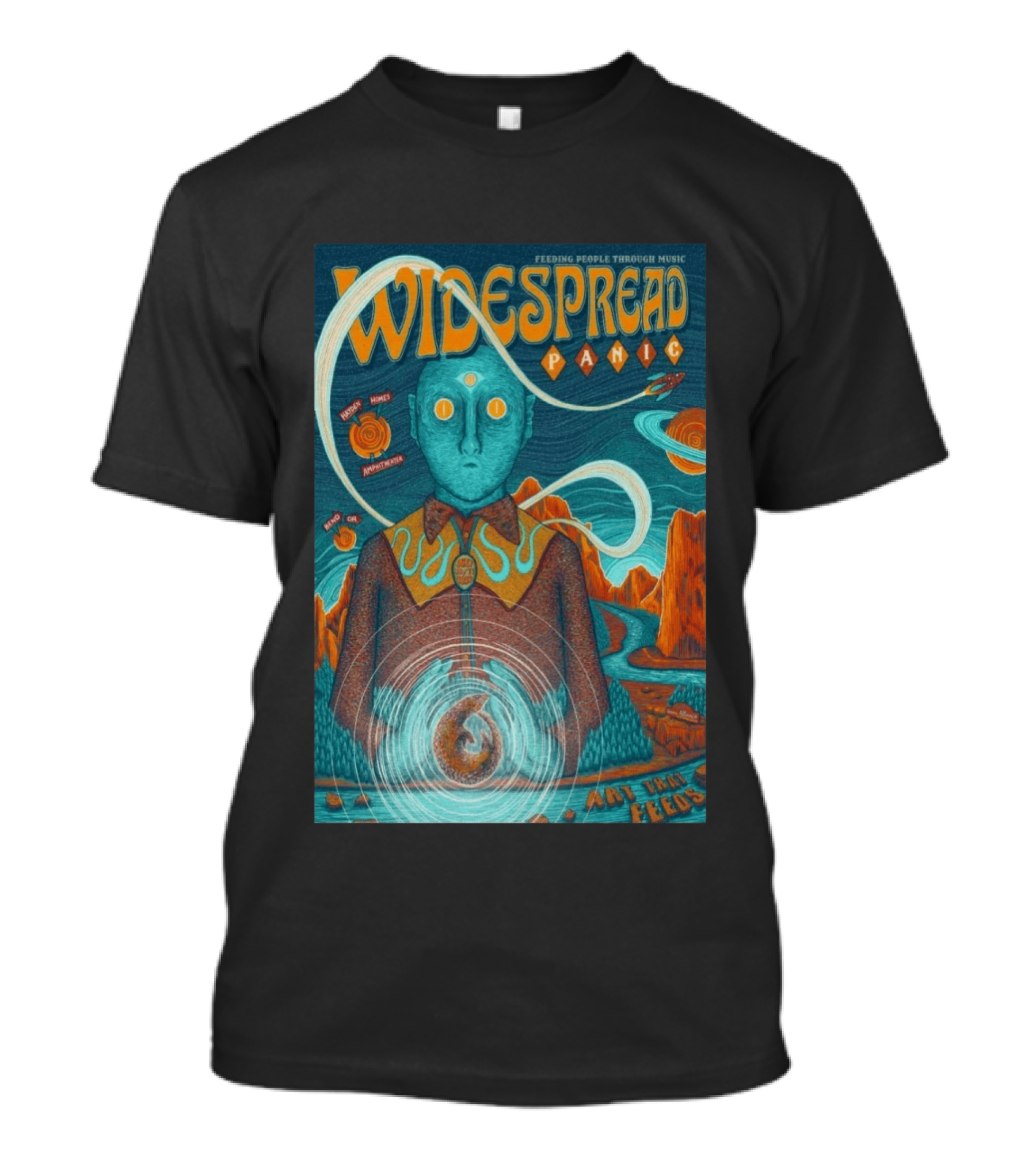 Widespread Panic Hayden Homes Amphitheater Bend OR Jul 10 11 2026 Art That Feeds T-Shirt