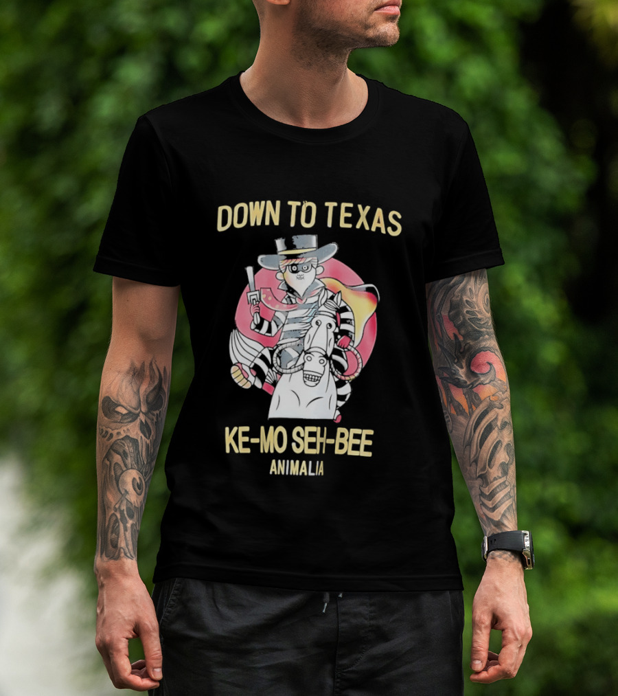 Down To Texas Ke Mo Seh Bee Animalia Bandit T-Shirt