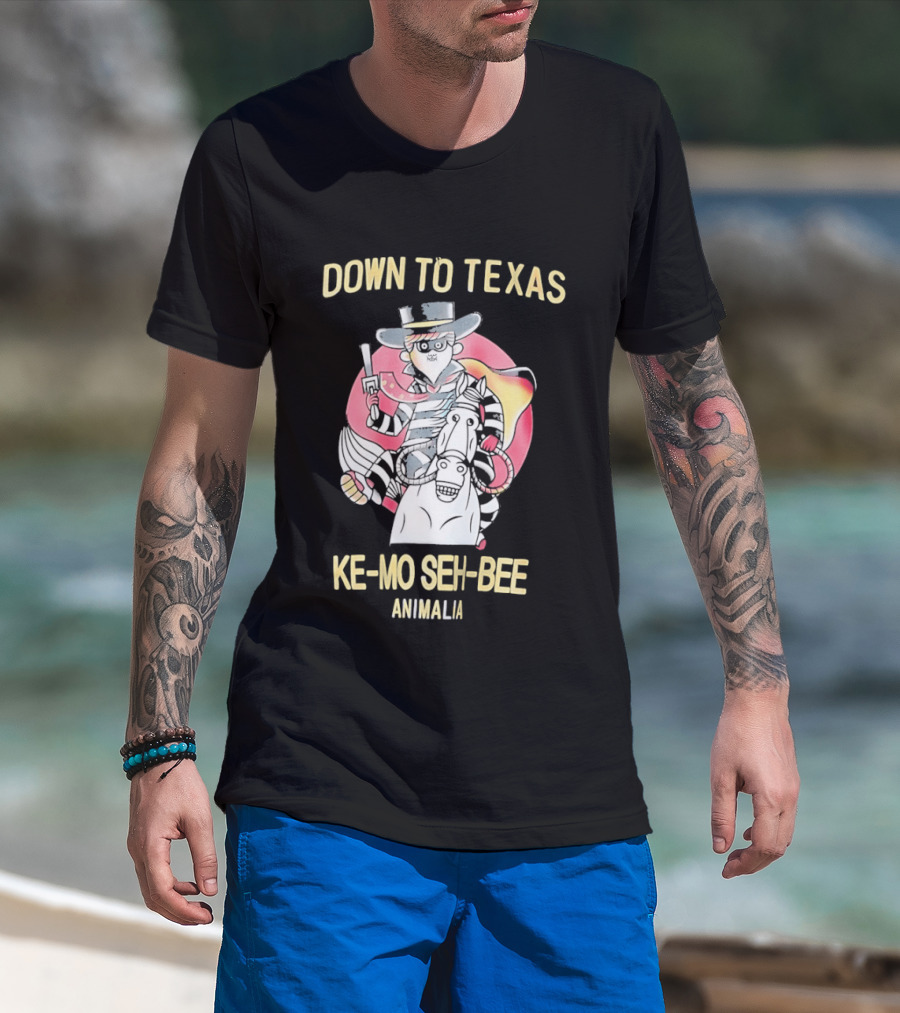 Down To Texas Ke Mo Seh Bee Animalia Bandit T-Shirt