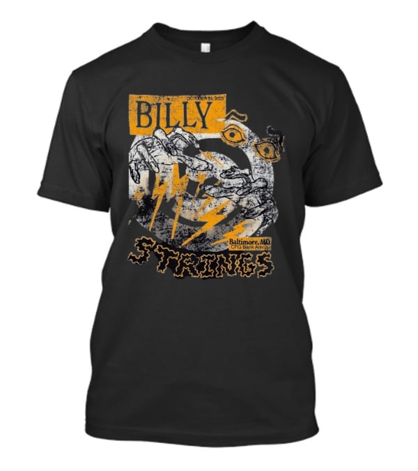 Billy Strings October 31 2023 Baltimore MD CFG Bank Arena Spooky Lightning And Hands T-Shirt