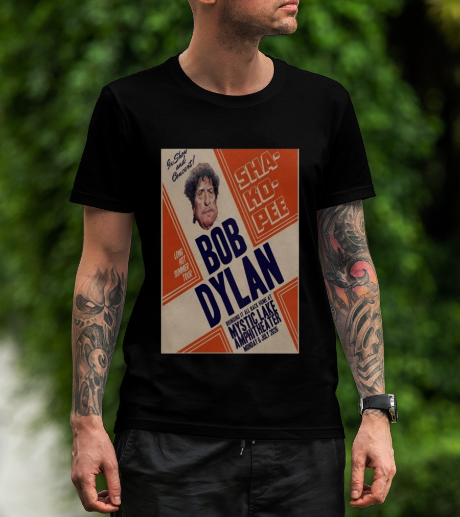 Bob Dylan Long Hot Summer Tour Mystic Lake Amphitheater Shakopee 6 July 2026 T-Shirt