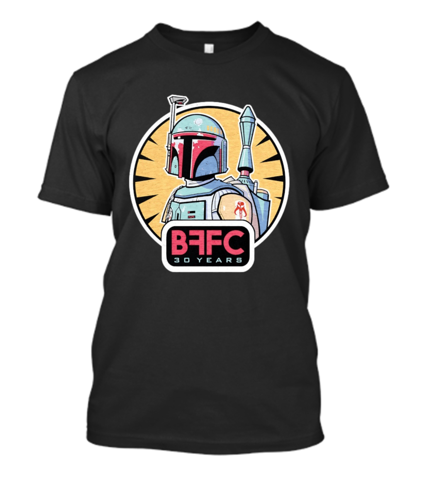 Boba Fett Mandalorian Armor BFFC 30 Years T-Shirt