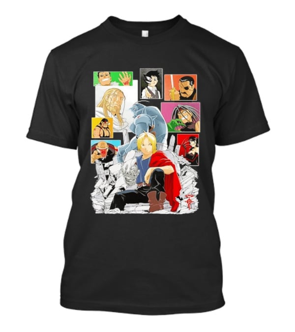 Fullmetal Alchemist Iconic Characters Edward Elric And Alphonse Collage T-Shirt