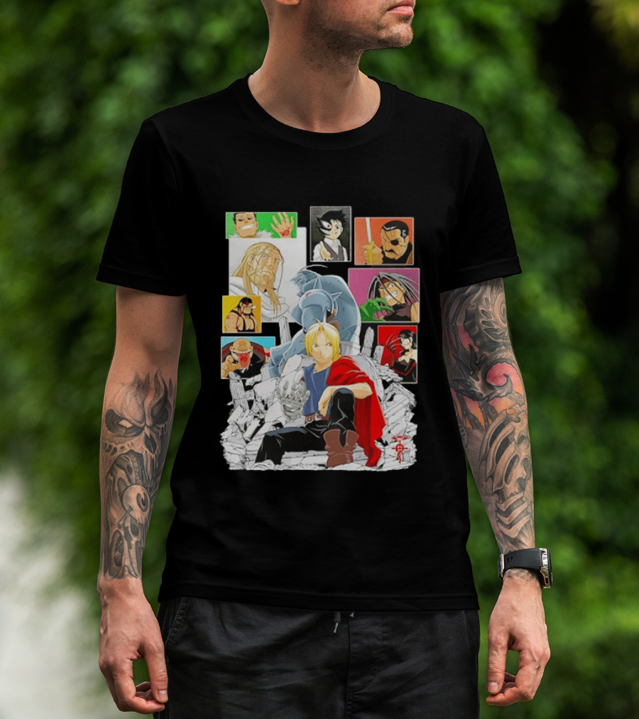 Fullmetal Alchemist Iconic Characters Edward Elric And Alphonse Collage T-Shirt