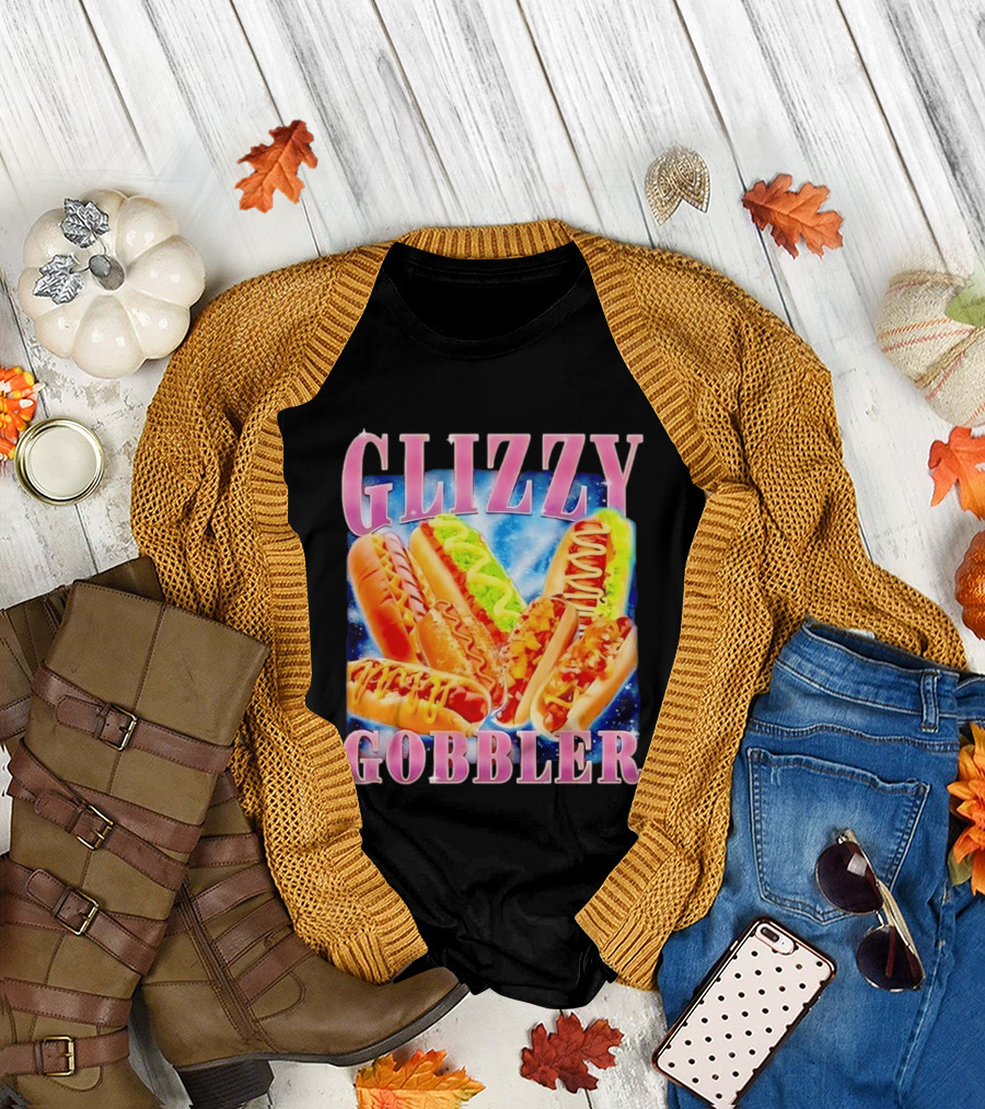 Glizzy Gobbler Hot Dogs Space Galaxy Food Extravaganza T-Shirt