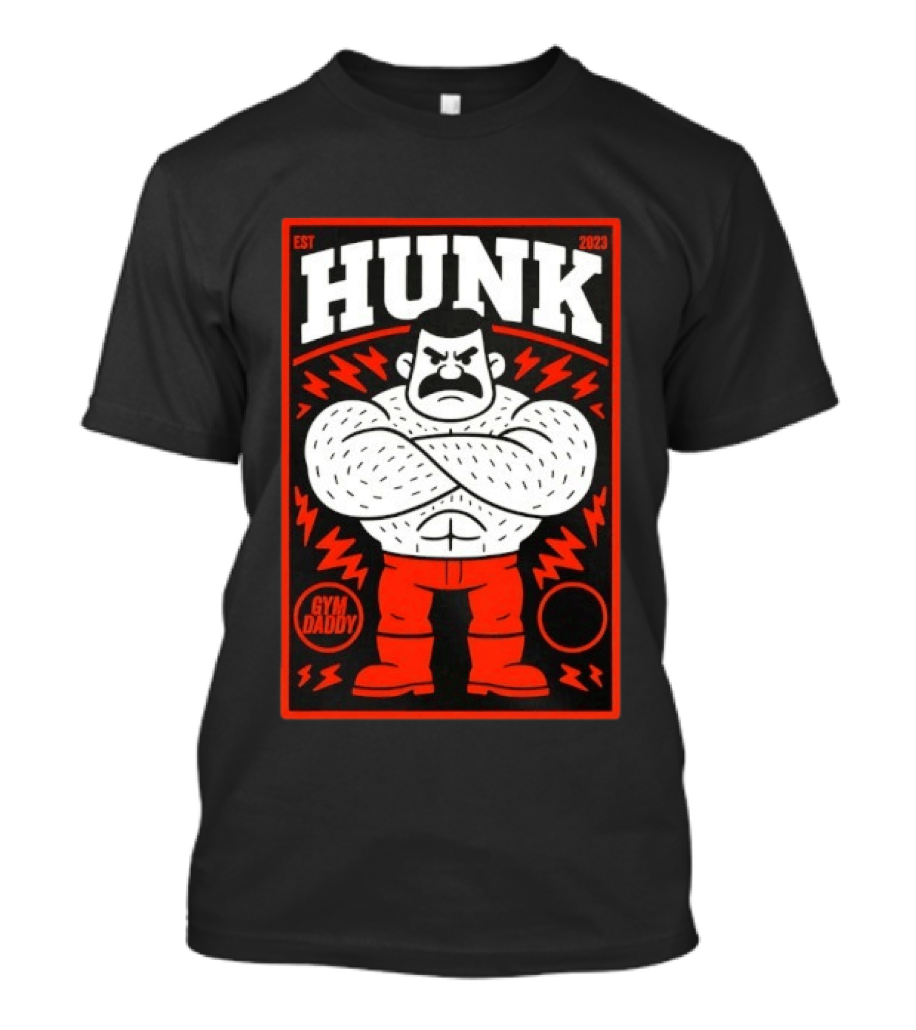 Hunk Est 2023 Gym Daddy Muscle Man T-Shirt