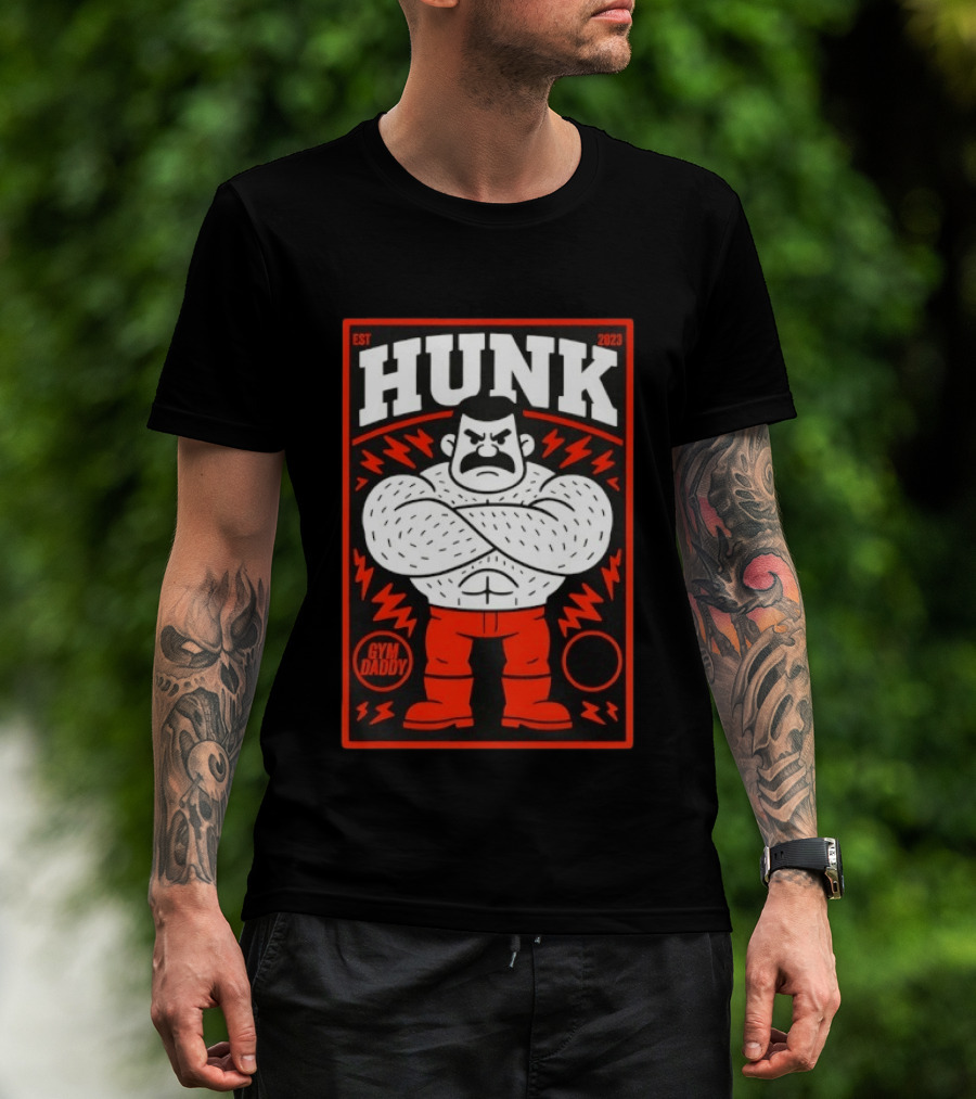 Hunk Est 2023 Gym Daddy Muscle Man T-Shirt