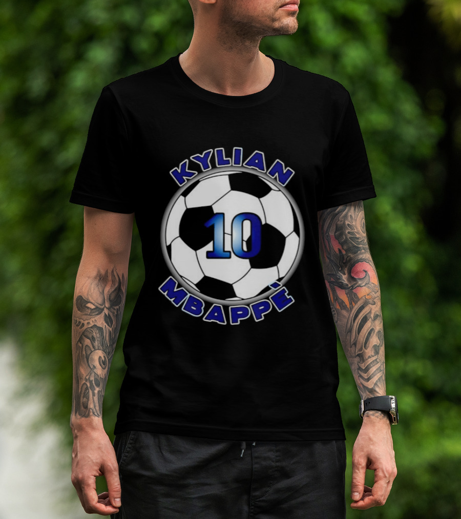 Kylian Mbappe 10 Soccer Ball France National Football Team T-Shirt