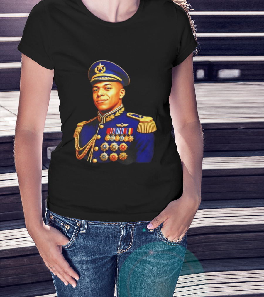 Kylian Mbappe Dictator Paris Saint Germain Military Uniform T-Shirt