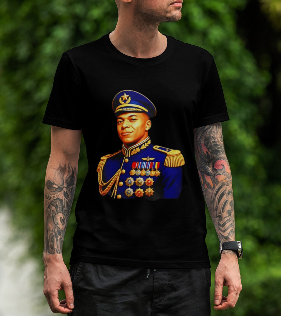 Kylian Mbappe Dictator Paris Saint Germain Military Uniform T-Shirt