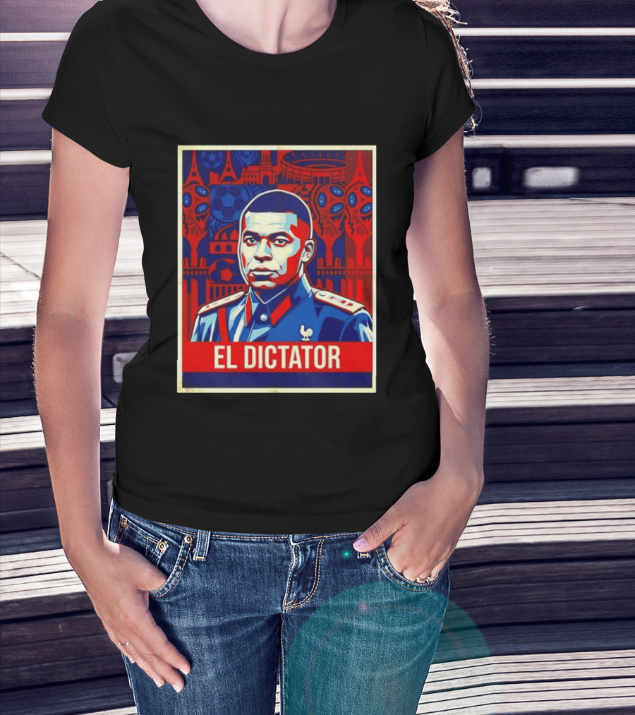 Kylian Mbappe El Dictator Paris Saint Germain Art Deco T-Shirt