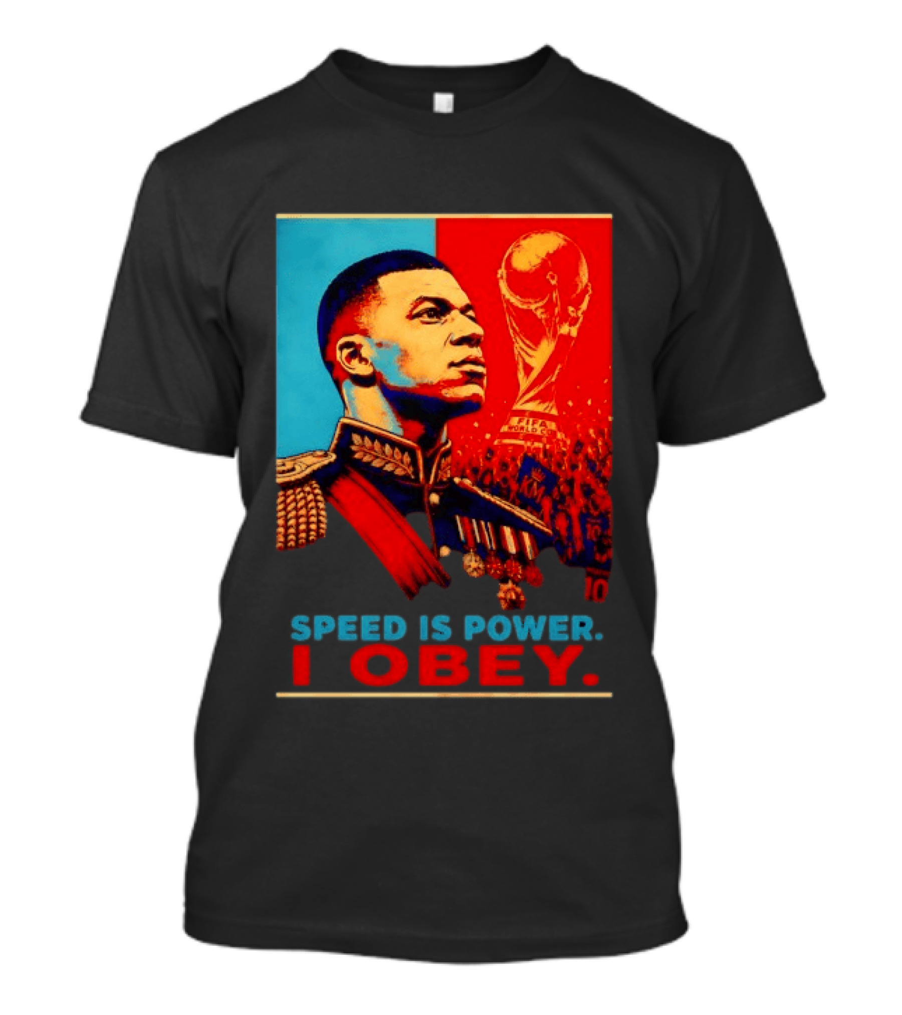 Kylian Mbappe France National Team Speed Is Power I Obey Allez Les Bleus World Cup T-Shirt