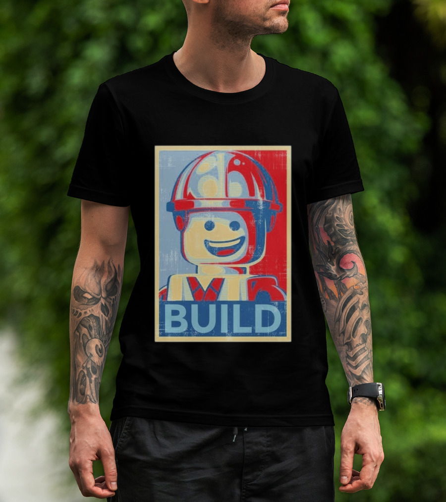 Lego Minifigure Build Distressed T-Shirt