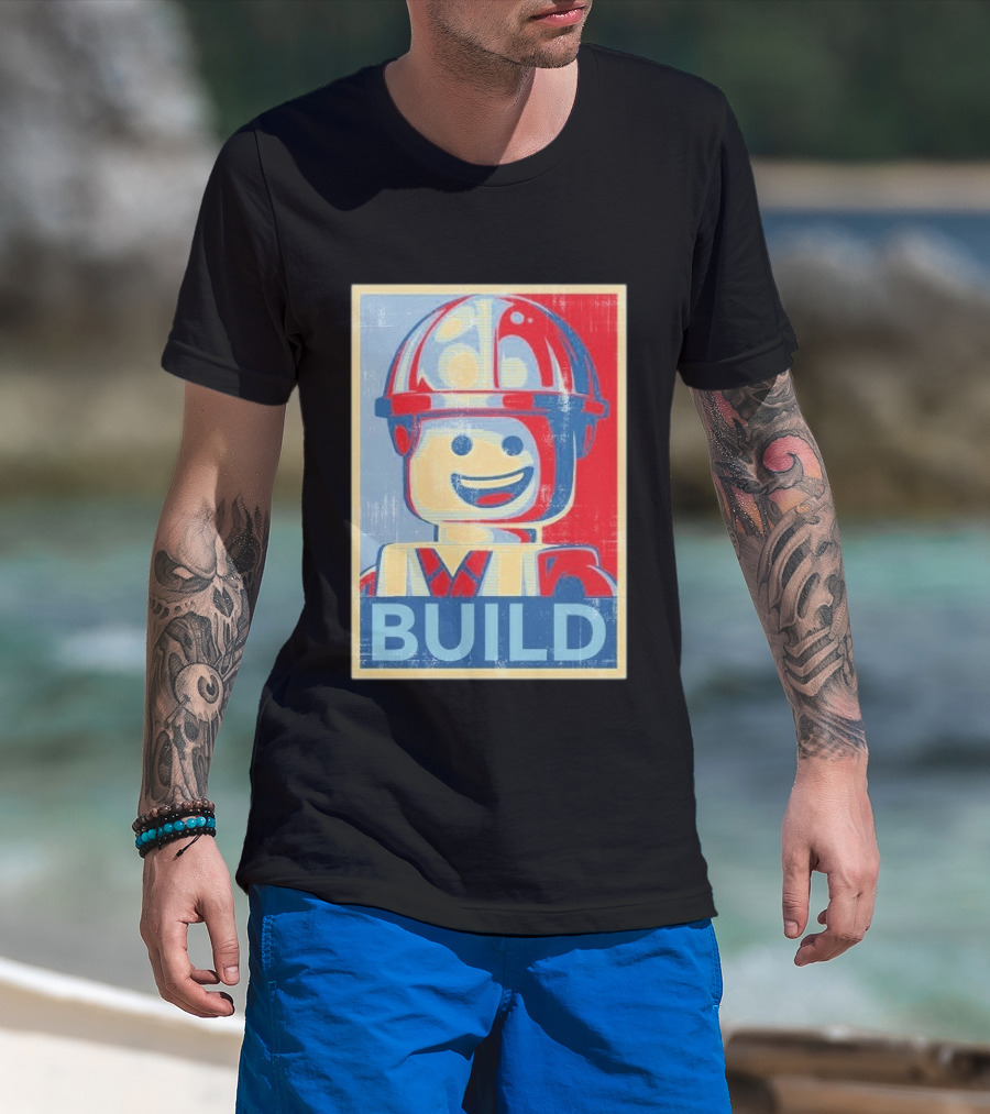 Lego Minifigure Build Distressed T-Shirt
