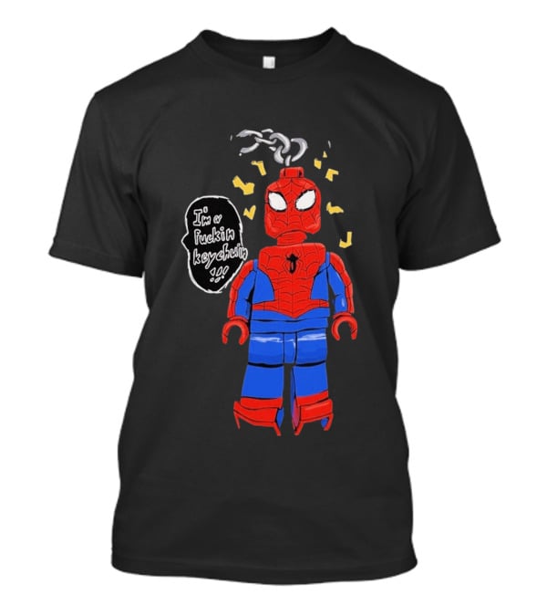 Lego Spider Man I'm A Keychain Funny Minifigure T-Shirt