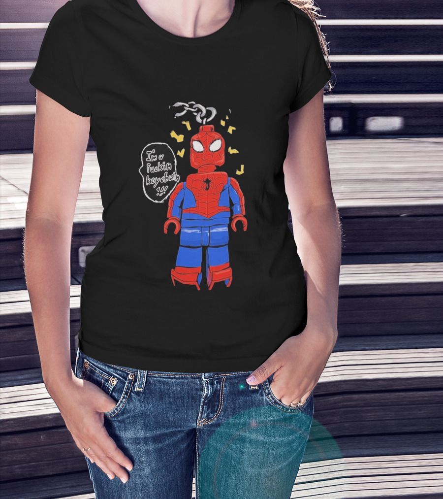 Lego Spider Man I'm A Keychain Funny Minifigure T-Shirt