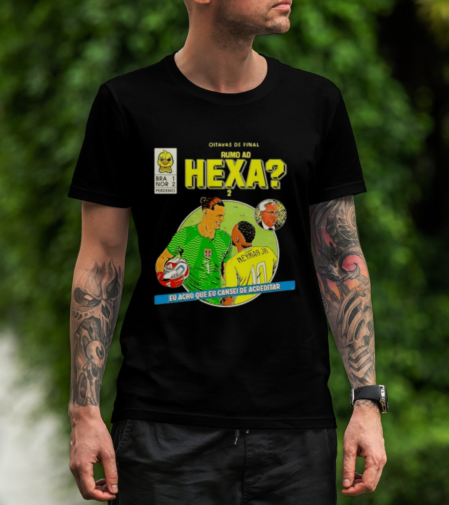 Olimpíadas De 2030 Rumo Ao Hexa Neymar Jr Erling Haaland Brasil Noruega T-Shirt