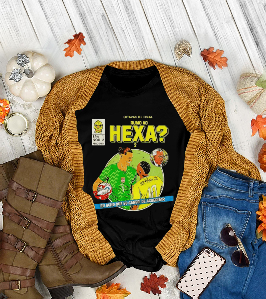 Olimpíadas De 2030 Rumo Ao Hexa Neymar Jr Erling Haaland Brasil Noruega T-Shirt