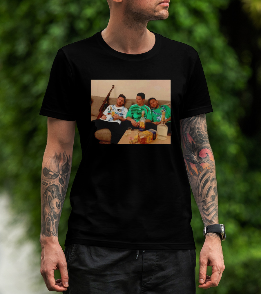 Lionel Messi Cristiano Ronaldo Neymar Mexico National Team Tequila Party T-Shirt