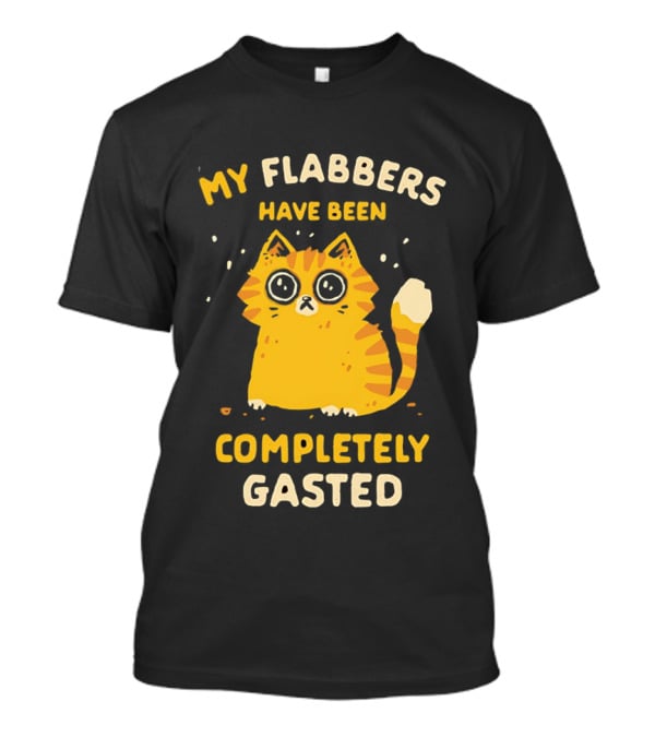 Shocked Cartoon Cat My Flabbers Have Been Completely Gasted T-Shirt