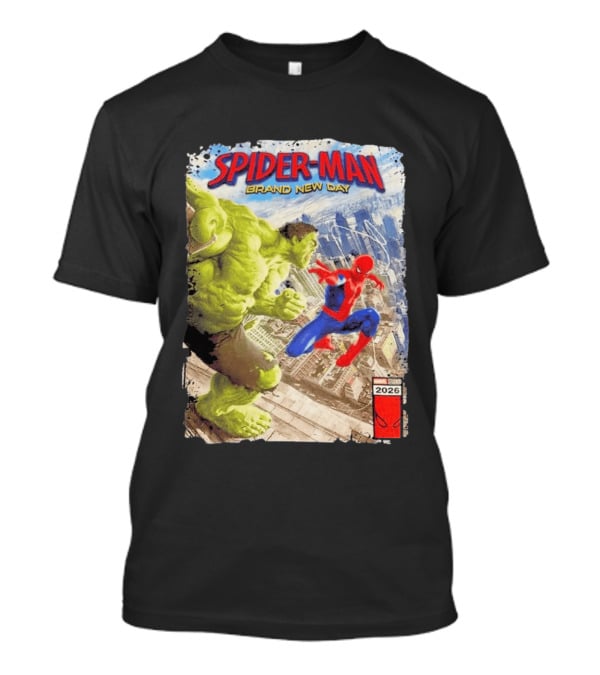 Spider Man Brand New Day Marvel 2026 Spider Man Vs Hulk Epic Showdown T-Shirt