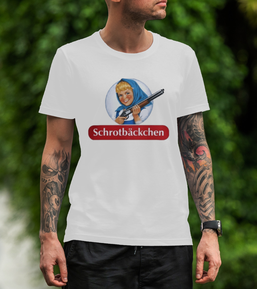 Versager Clothing Schrotbäckchen Girl With Blue Hood And Shotgun T-Shirt