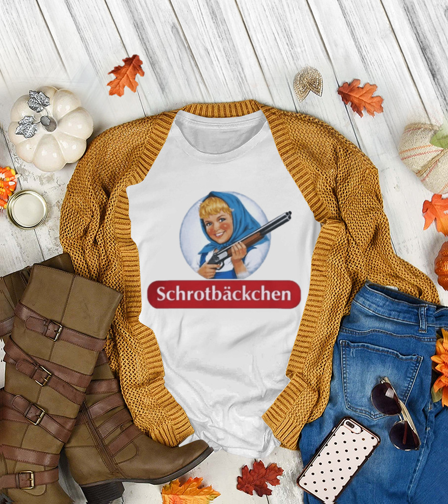 Versager Clothing Schrotbäckchen Girl with Blue Hood and Shotgun T-Shirt