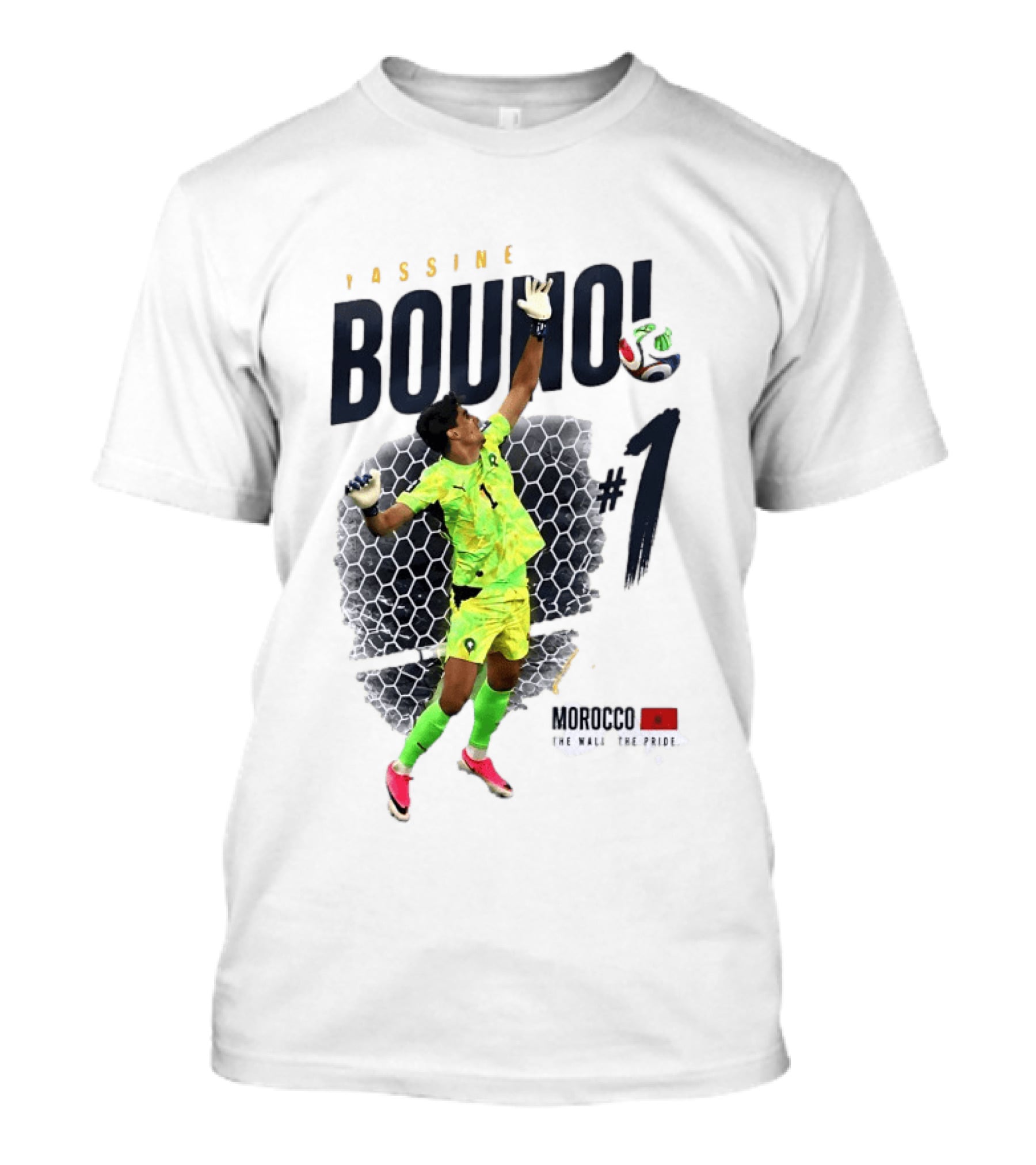 Yassine Bounou Morocco Goalkeeper The Wall The Pride Save Number 1 T-Shirt