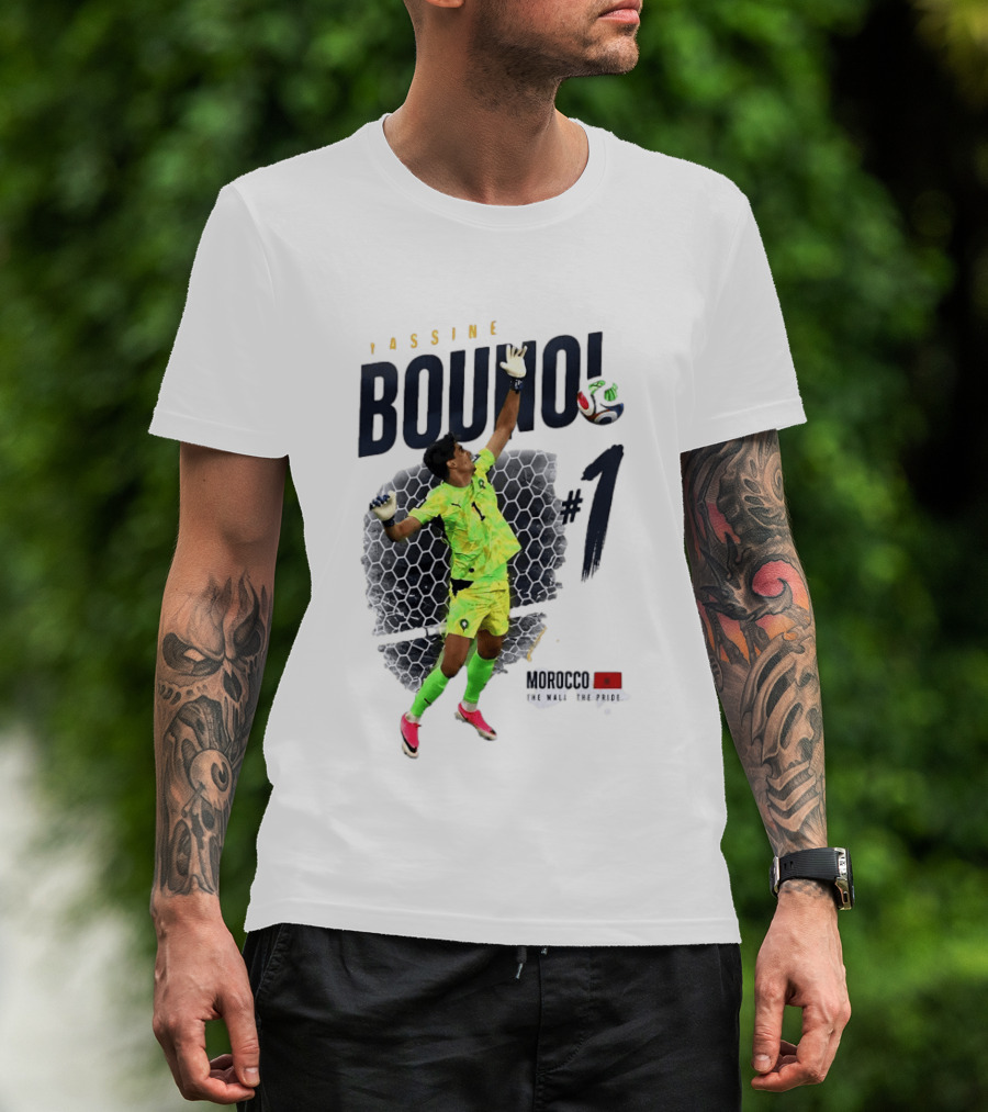Yassine Bounou Morocco Goalkeeper The Wall The Pride Save Number 1 T-Shirt