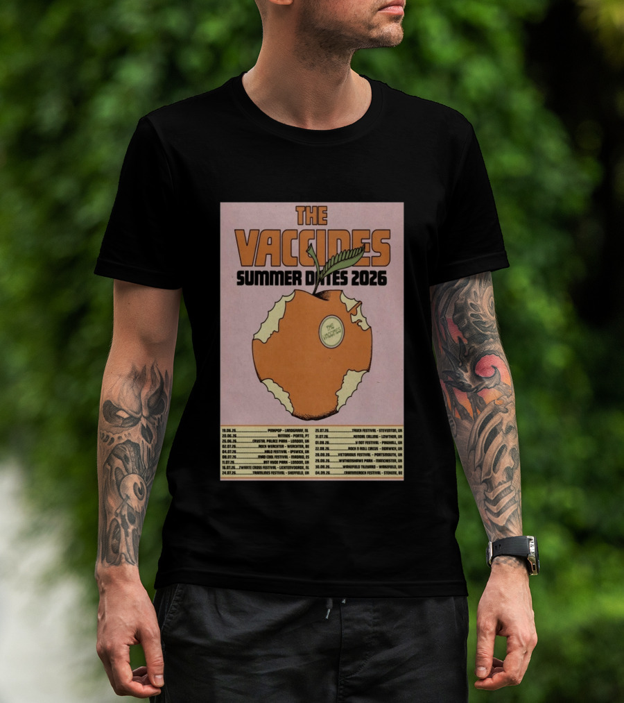 The Vaccines Summer Dates 2026 Tour UK And Europe Concert Schedule T-Shirt