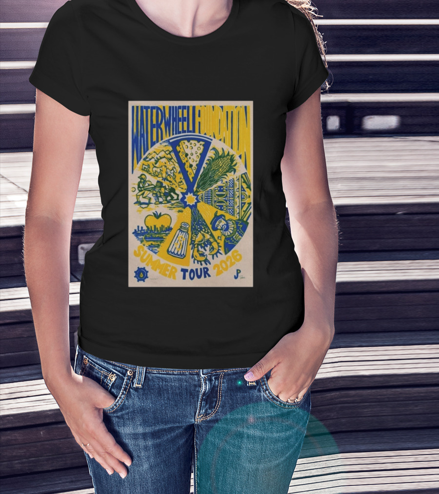 WaterWheel Foundation Summer Tour 2026 Salt Shaker Apple Corn T-Shirt