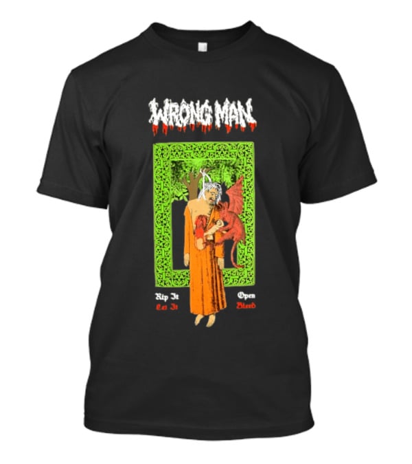 Wrong Man Rip It Or Die Open Death T-Shirt