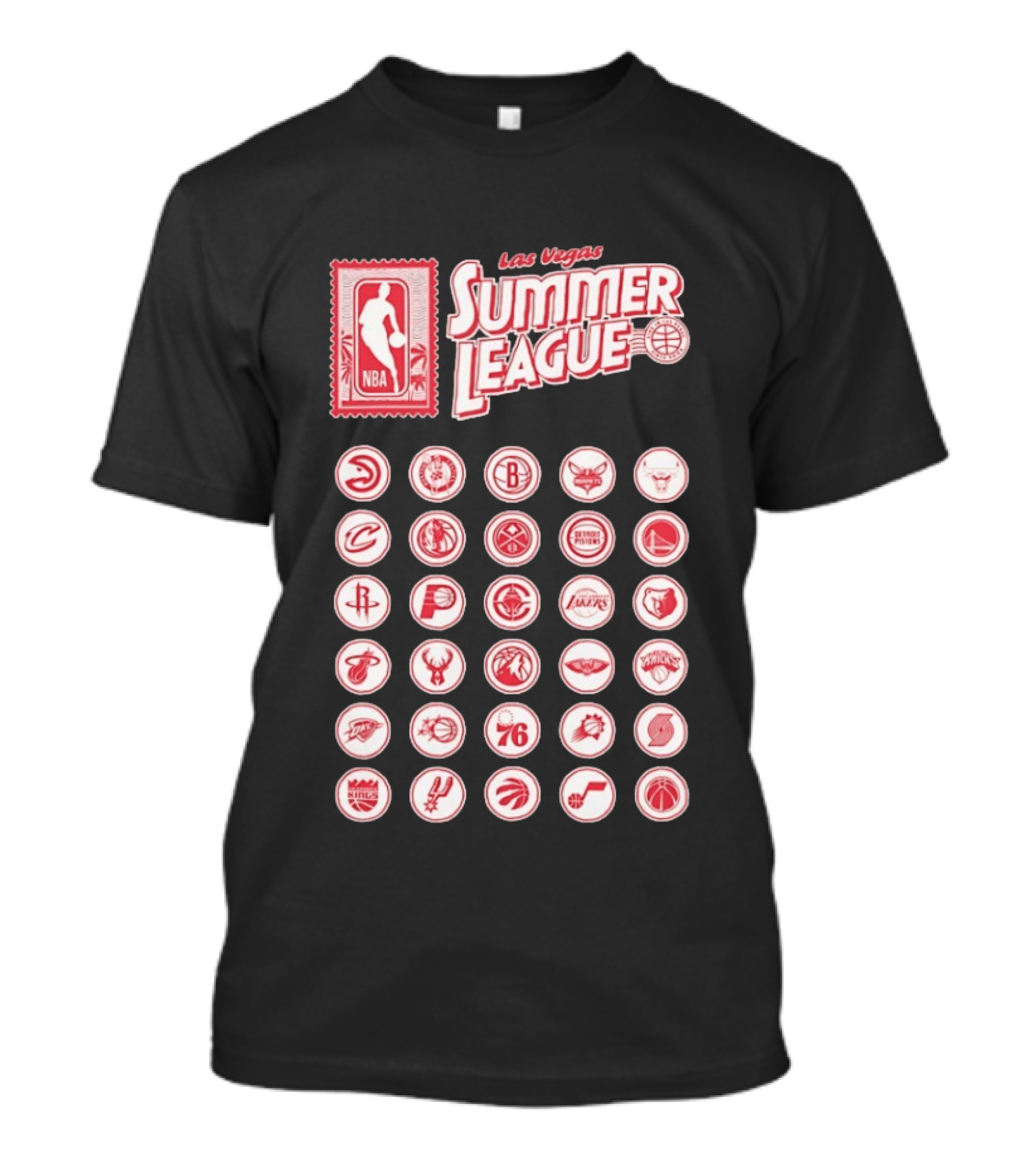 Las Vegas Summer League NBA Team Logos Collection T-Shirt