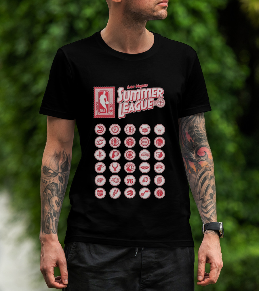 Las Vegas Summer League NBA Team Logos Collection T-Shirt